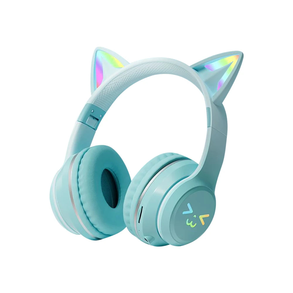 Casque Écouteurs Bluetooth sans fil - microphone - LED - stéréo