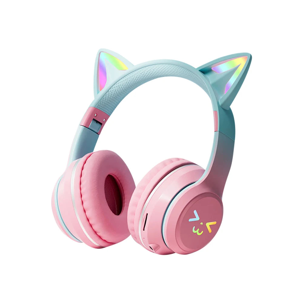 Casque Écouteurs Bluetooth sans fil - microphone - LED - stéréo