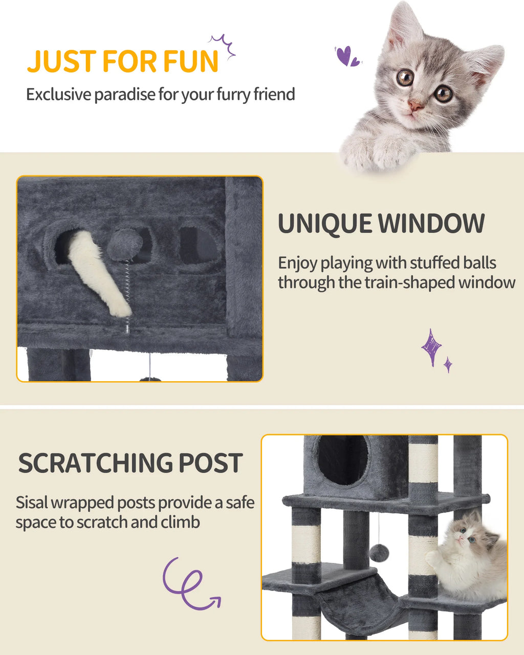 Arbre à Chats XXL - 2,10 mètres 