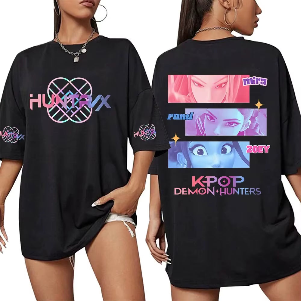 Kpop Demon Hunters - Huntrix - Saja Boys - High Quality Cotton T-Shirt 